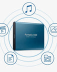 External SSD Drive Aluminum Portable Storage 7