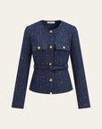 Felicity | Metallic Button Tweed Jacket 0