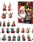 FelineFest | Charming Durable Acrylic Cat-Shaped Christmas Ornaments Set 0