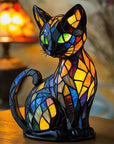 FelineGlow | Charming Artistic Stained Glass Table Lamp for Bedroom or Living Room 0