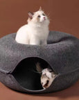 FelisCave | Cozy Durable Felt Cat Tunnel Bed for Multiple Cats 5