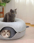 FelisCave | Cozy Durable Felt Cat Tunnel Bed for Multiple Cats 7