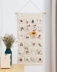 FestiveCanvas | Colorful Interactive Hanging Advent Calendar with 24 Pockets 0