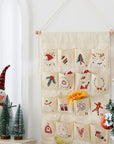 FestiveCanvas | Colorful Interactive Hanging Advent Calendar with 24 Pockets 1