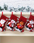 FestiveCharm | Delightful Red Christmas Stockings Set for Holiday Decor 5