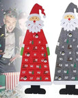 FestiveFelt | Cheerful Colorful Santa Claus Advent Calendar with 24 Bags 1