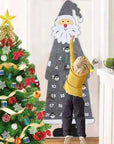 FestiveFelt | Cheerful Colorful Santa Claus Advent Calendar with 24 Bags 2
