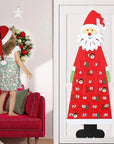FestiveFelt | Cheerful Colorful Santa Claus Advent Calendar with 24 Bags 3