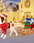 FestivePaws – Lighted Christmas Dog Sled with Gift Boxes Decoration 2