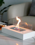 FireGlass | Tabletop Fireplace with Decorative Glass Flame Display 4