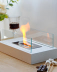 FireGlass | Tabletop Fireplace with Decorative Glass Flame Display 5