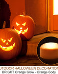 Flameless Battery Jack-O-Lantern Lights | LED Tea Candles 4