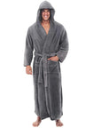 FlannelLux | Soft Cozy Hooded Mens Dressing Gown for Ultimate Comfort 0