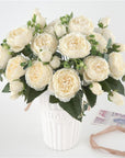 FloraGem | Elegant Vibrant Non-Woven Peony Flower Arrangement 0