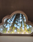 FloraGlow | Elegant Compact LED Floral Infinity Mirror Table Lamp 0