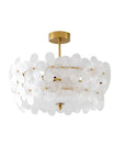 FloraLuxe | Elegant Handmade Glass Ceiling Lamp with Brass Frame 1