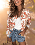Floral Print Women's Lightweight Coat – Sustainable All-Season Fashion, Eco-Friendly and Chic 3