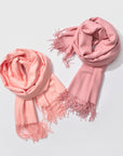 Frendorf | Elegant Monochrome Women's Scarf with Tassel Design 4