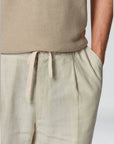 Ethan | Elegant Lightweight Beige Linen Pants 5