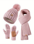 FrostAura | Stylish Cozy 3-in-1 Winter Accessories Set with Hat, Scarf, Gloves 6
