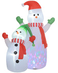 FrostyFamily – Large Christmas Snowman Decoration with Child and LED Lights 0