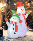 FrostyFamily – Large Christmas Snowman Decoration with Child and LED Lights 1