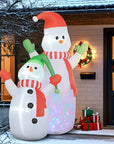 FrostyFamily – Large Christmas Snowman Decoration with Child and LED Lights 2