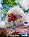 Full Face Motorcycle Helmet DOT ECE Approved ABS Shell Red Visor 4