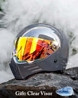Full Face Motorcycle Helmet DOT ECE Approved ABS Shell Red Visor 5