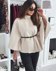Gabriella | Women's Stylish Cape Coat with Elegant High Neck Detail 3