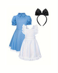 Girls Classic Puff Sleeve Halloween Costume Dress Set | Mini 3