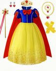 Girls Fairytale Halloween Princess Snow Costume Dress | Maxi 3