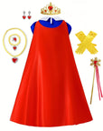Girls Fairytale Halloween Princess Snow Costume Dress | Maxi 4