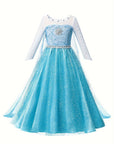 Girls Glitter Long Sleeve Halloween Princess Costume Dress | Maxi 0