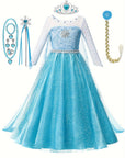 Girls Glitter Long Sleeve Halloween Princess Costume Dress | Maxi 4