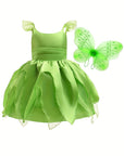 Girls Magical Fairy Halloween Costume Dress | Sleeveless Wings 5