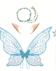 Girls Magical Halloween Fairy Costume Set | Wings Wand Ears 10