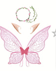 Girls Magical Halloween Fairy Costume Set | Wings Wand Ears 12
