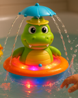 GlowGator | Light-Up Floating Crocodile Bath Toy with Water Sprayer 0