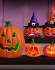 Glowing Light-Up Halloween Jack O'Lantern Decoration Set | Battery Operated 0