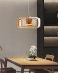 GoldenGlow - Retro Gold LED Pendant Lights in Glass 11
