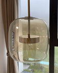 GoldenGlow - Retro Gold LED Pendant Lights in Glass 4