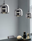 GoldenGlow - Retro Gold LED Pendant Lights in Glass 5