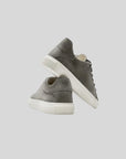 Ethan | Sophisticated Modern Dark Gray Leather Oxford Sneakers 4