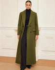 Guinevere | Double-Breasted Belted Long Coat 0