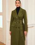 Guinevere | Double-Breasted Belted Long Coat 2