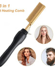 Hair Straightening Hot Comb for Beard & Styling 3