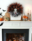 Halloween Scary Clown Mesh Wreath | Creepy Front Door Decor 1
