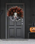 Halloween Scary Clown Mesh Wreath | Creepy Front Door Decor 2