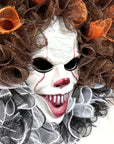 Halloween Scary Clown Mesh Wreath | Creepy Front Door Decor 5